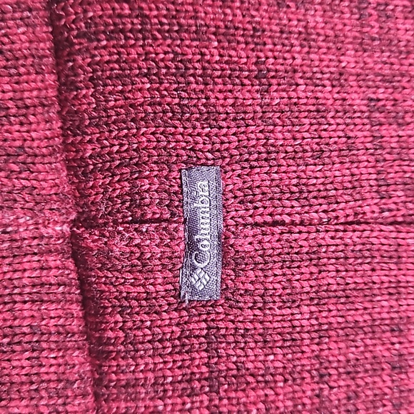 Columbia Extra-Thick Red a d Purple Cowl-Neck Sweatshirt Sz L - Picture 3 of 7